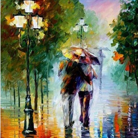 雨中的恋人们